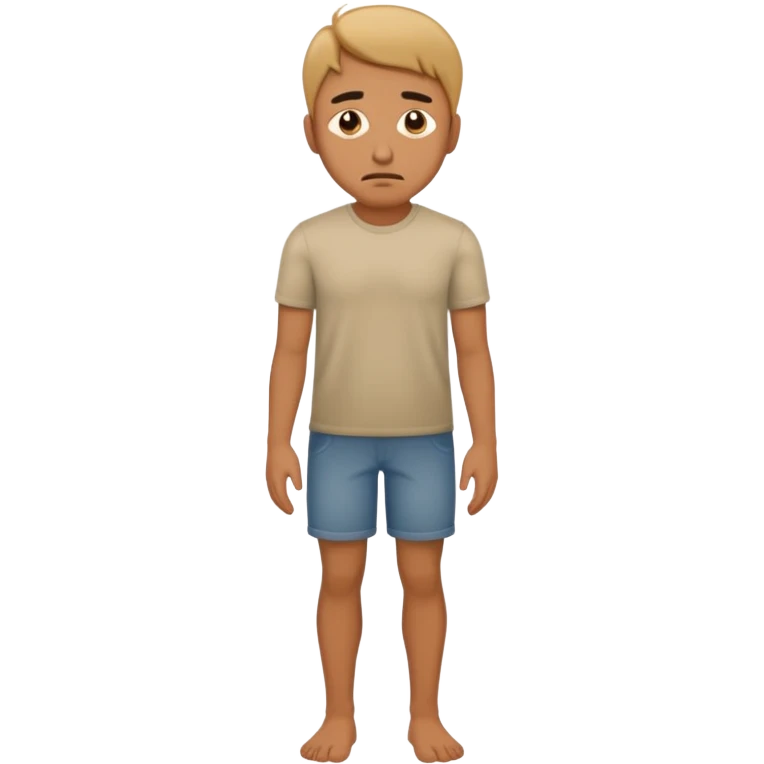 The sad man full body ultra realistic emoji