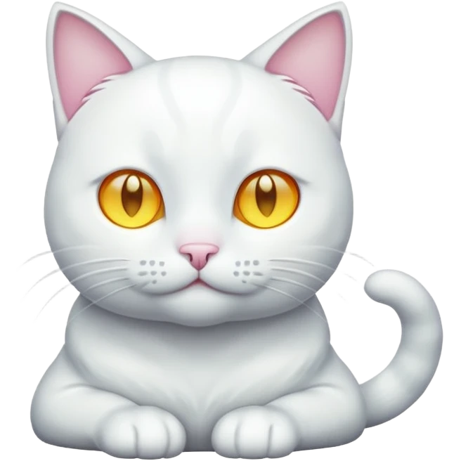 white cat luminous emoji