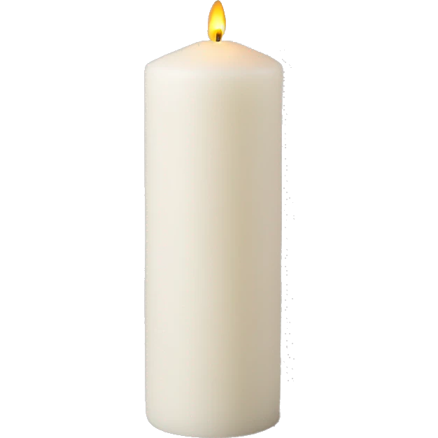 handmade tower candle white emoji