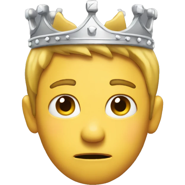 Annoyed person with a crown on emoji