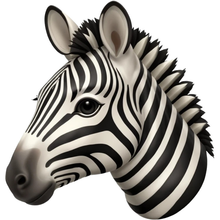 black and white zebra face emoji