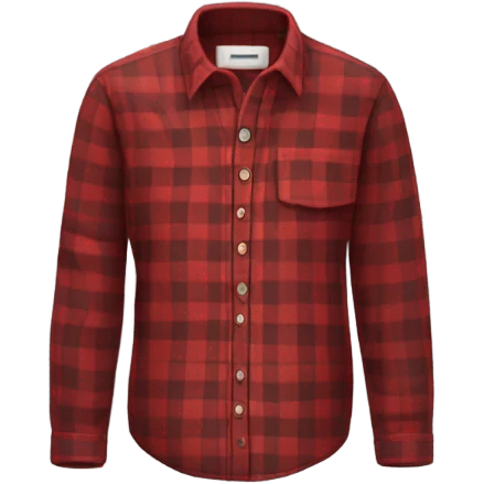 Red flannel shirt emoji