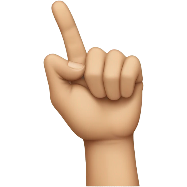 Long finger and point finger Cross emoji