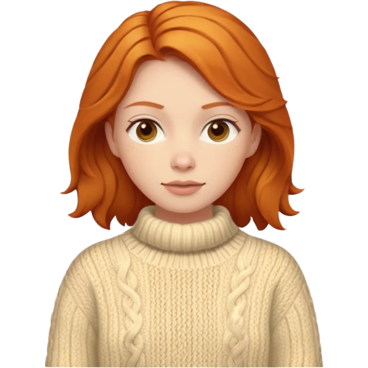 Knitted ginger woman emoji