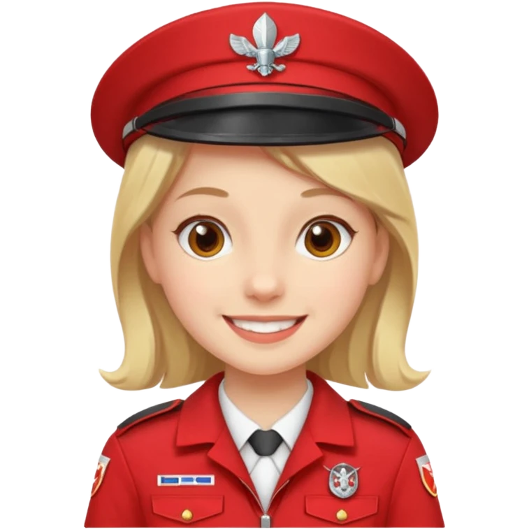 scout girl with red scout uniform emoji