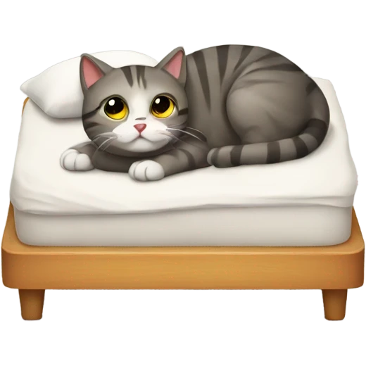 Cat with bed emoji