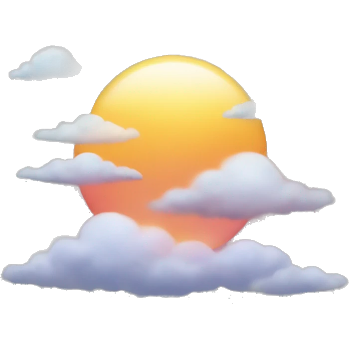 Sunrise behind clouds  emoji