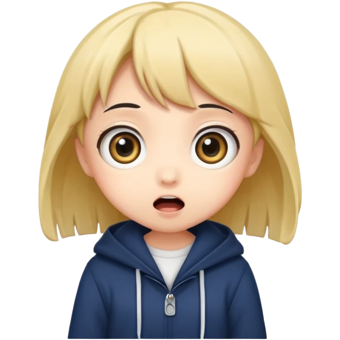 Anime chibi surprised emoji