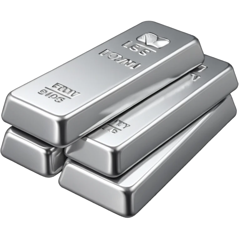 platinum bars, silver text emoji