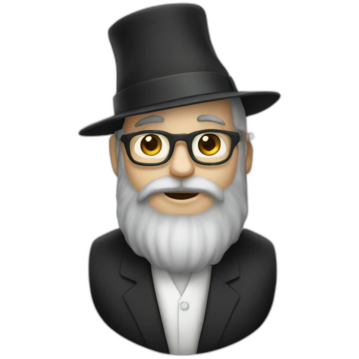 rabbi with payot and the israelian flag emoji