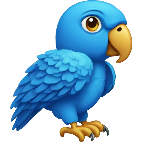 Blue parrot emoji
