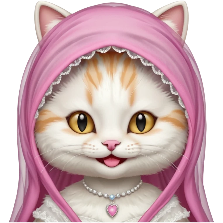happy bride cat emoji