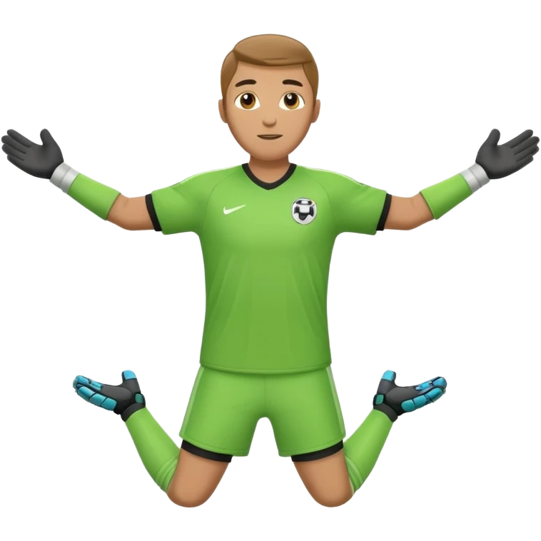 soccer goalkeeper full body arms out wide emoji