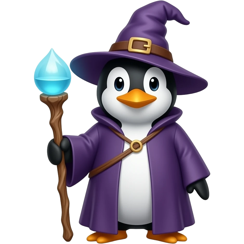 Penguin Wizard emoji