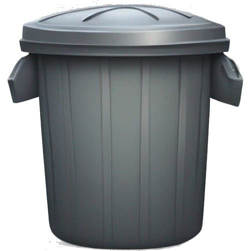Cartoon trashcan humanized with arms and legs emoji