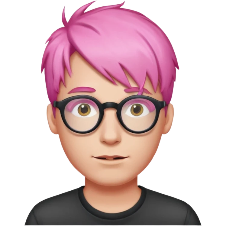 pink haired guy with cool spectacles emoji