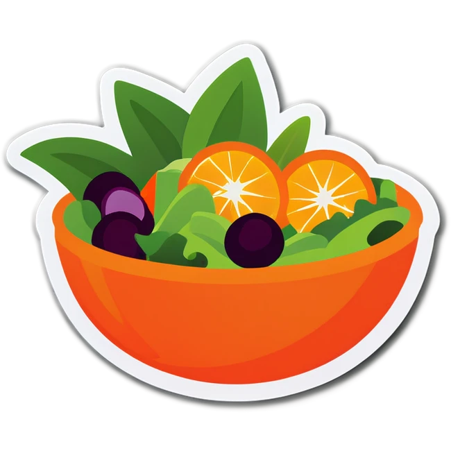Orange salad emoji