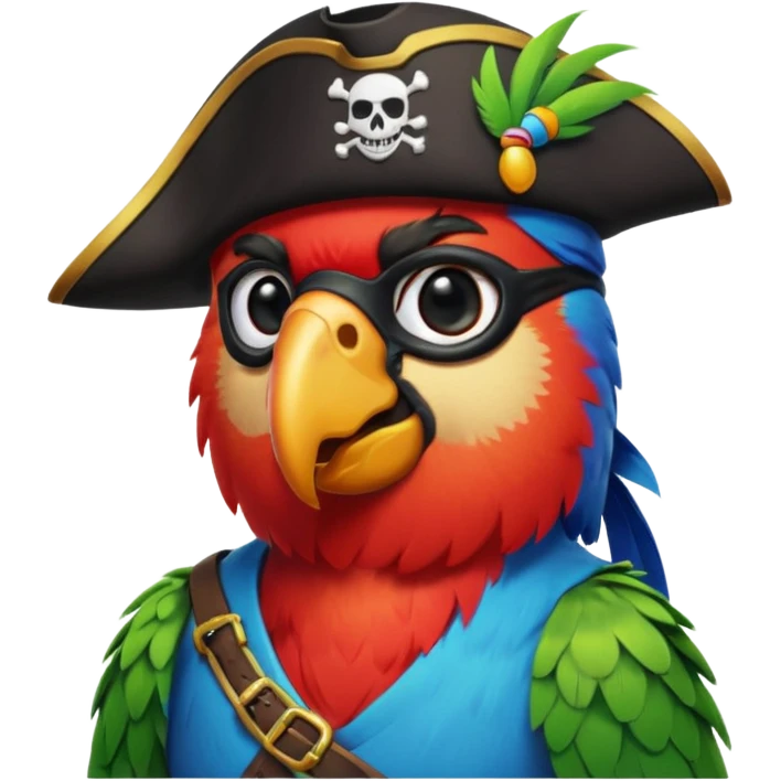 pirate and parrot emoji