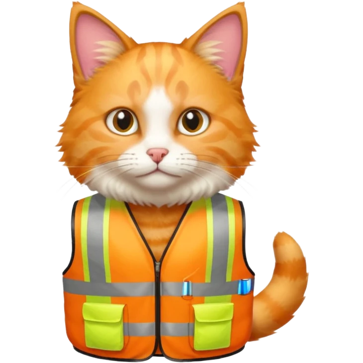 cat in hi-vis vest emoji