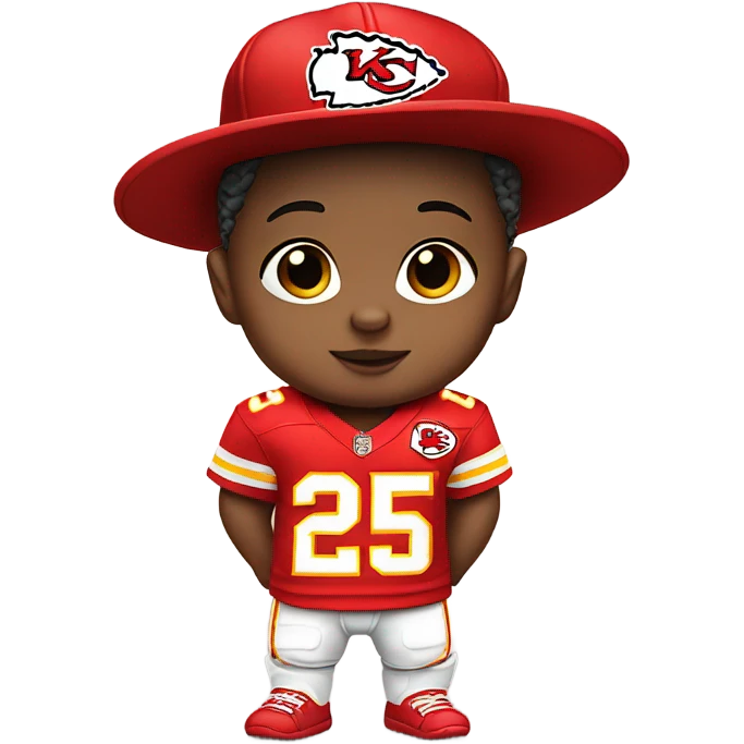 Baby with chiefs apparel emoji