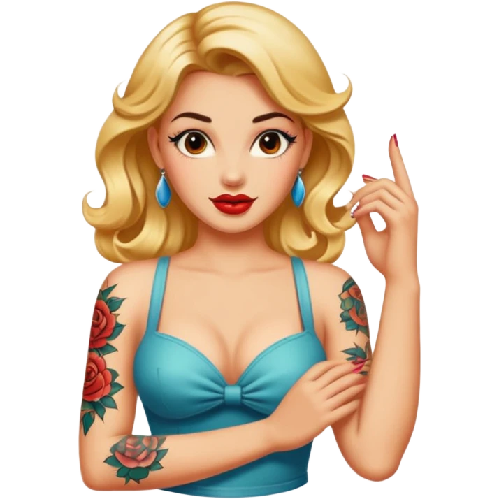 arm pin up tattoo  emoji