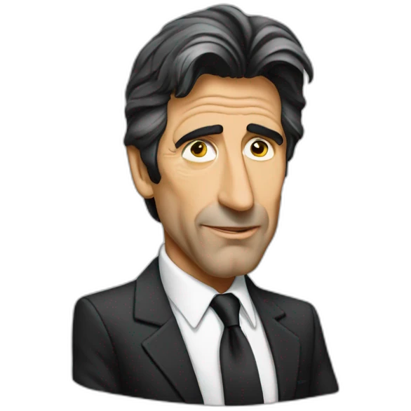 al pacino cartoon wearing suit emoji