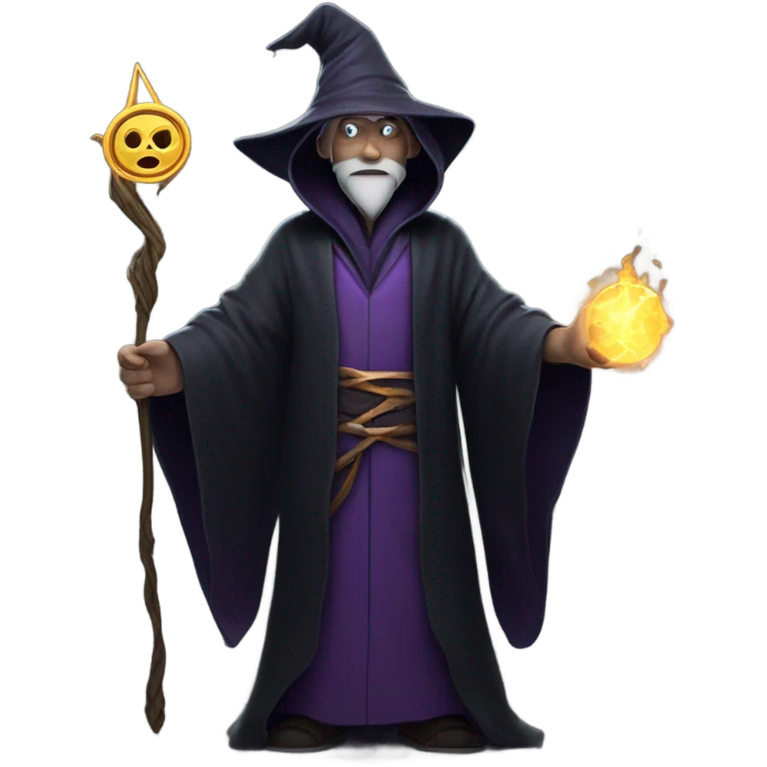 Evil wizard casting a spell emoji