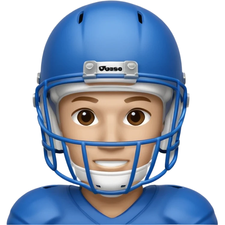 college football player helmets blue emoji