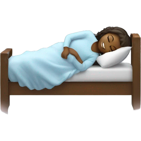 Girl sleeps on the cloud and sees dreams emoji