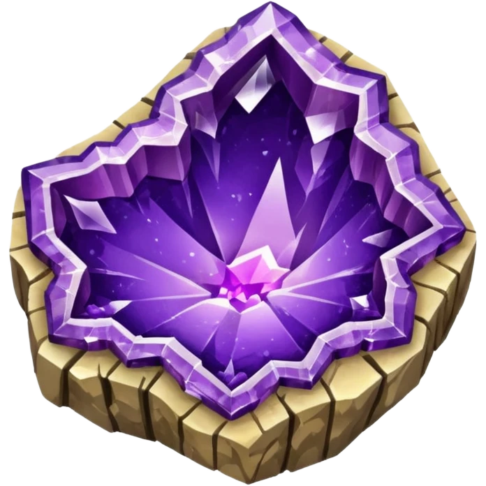 Natural crystal geode emoji