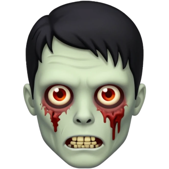Zombie masculino com cabelo preto  emoji