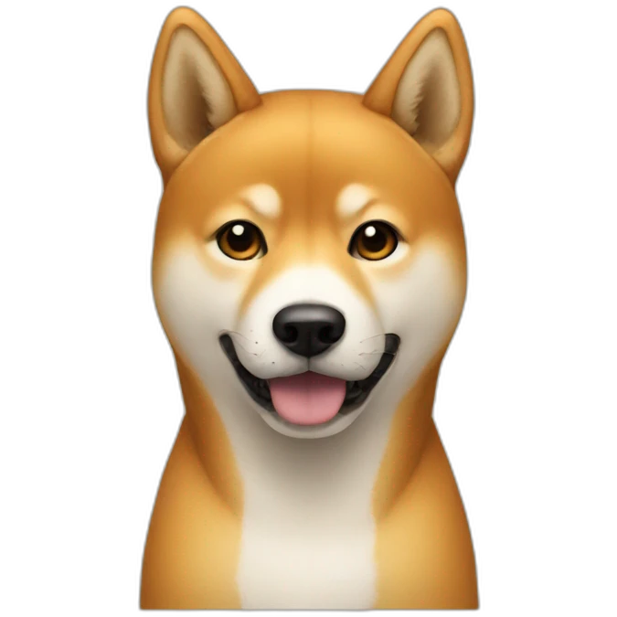 Human with face Shiba inu emoji
