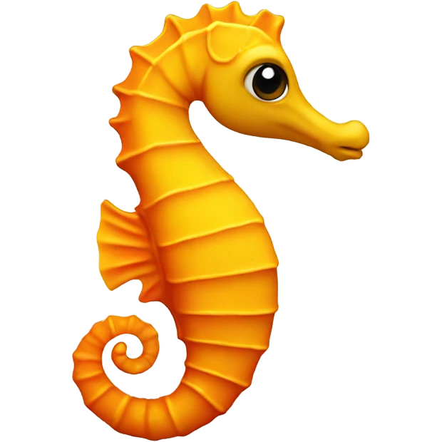 Yellow and orange Seahorse emoji