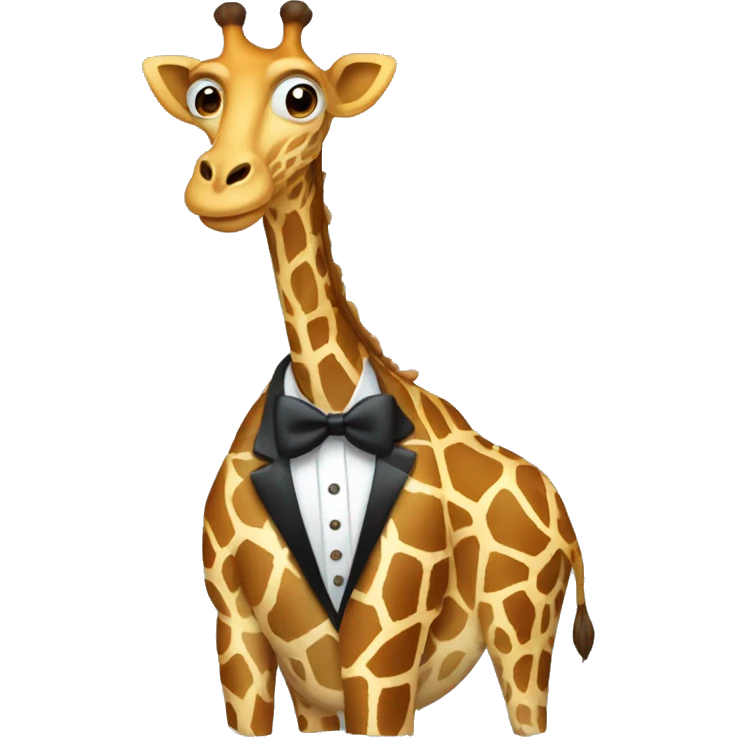 Giraff wearing a tuxedo  emoji