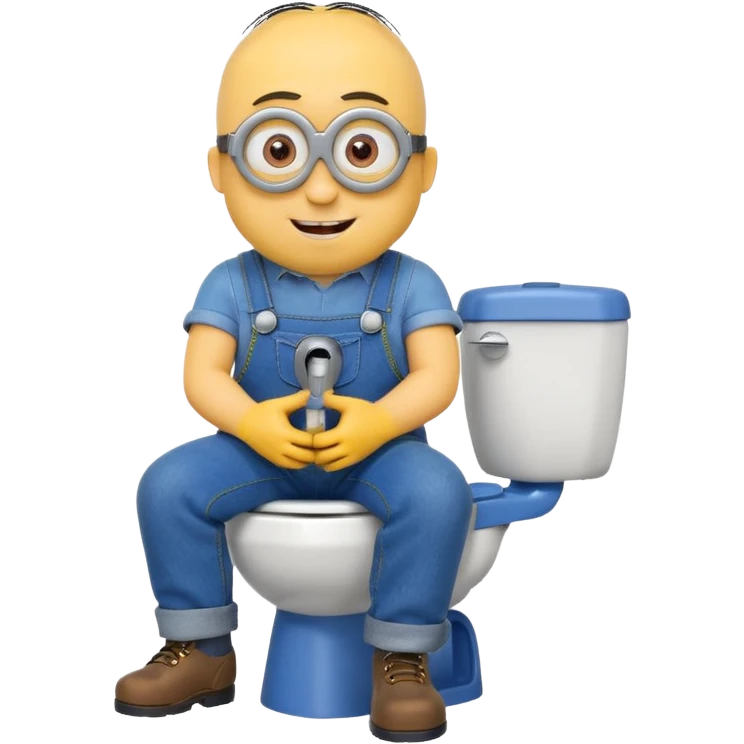 Bob the minion on the toilet emoji