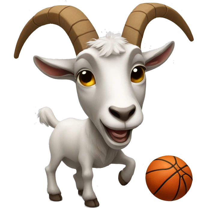 Goat playing basketball emoji