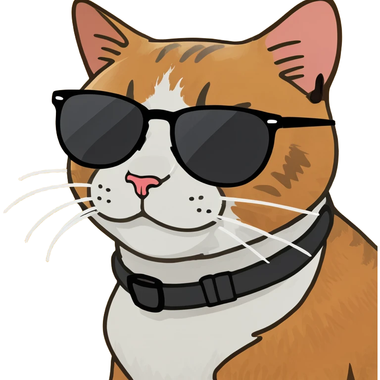 Cat with sunglasses emoji