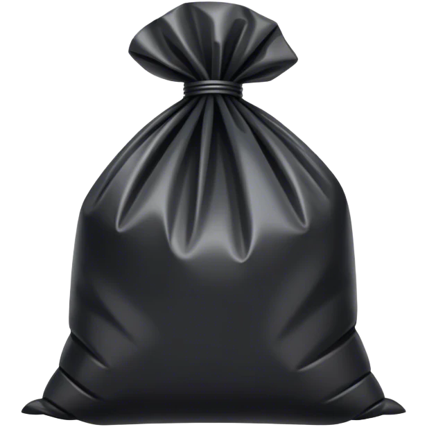 Black trash bag emoji