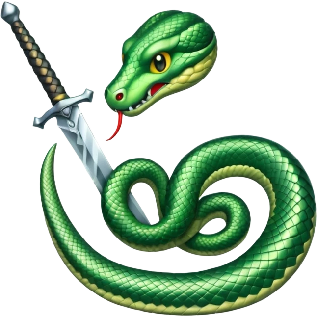 sword killing snake emoji