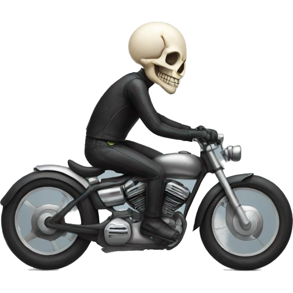 skull man on the bike emoji