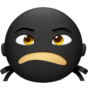 Ninja emoji touching head emoji