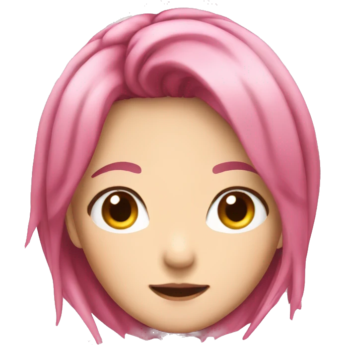 pink haired japanese woman anime emoji