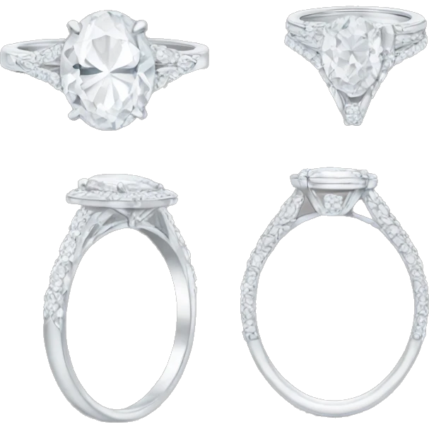 Oval engagement ring  emoji