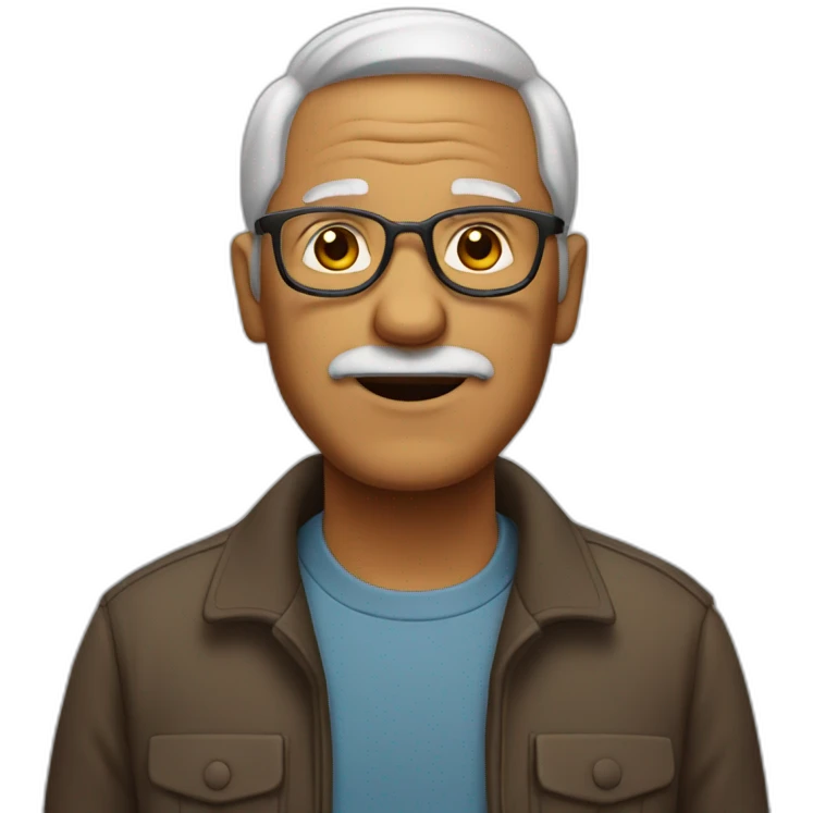 Medium Tone grandpa emoji