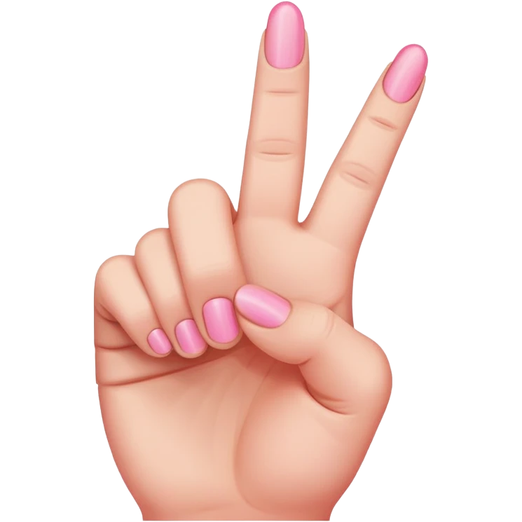 Pink middle finger emoji