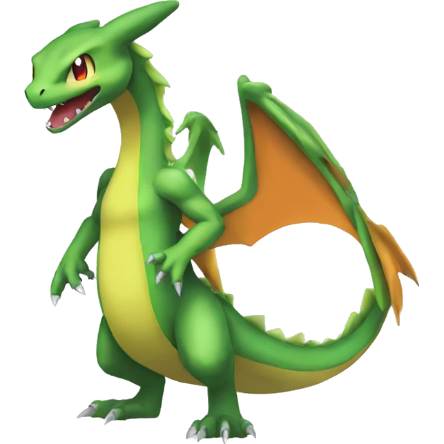 Metallic Flygon-Charizard full body emoji