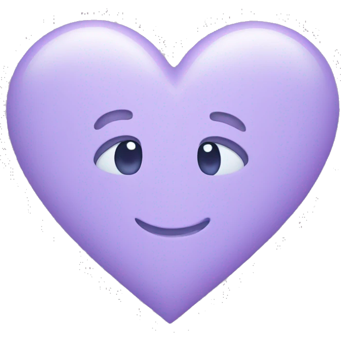A pastel purple heart emoji