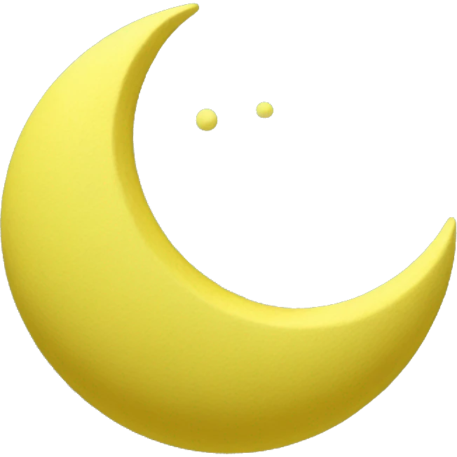 3d yellow crest Moon emoji