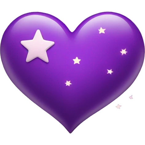 heart purple with stars emoji