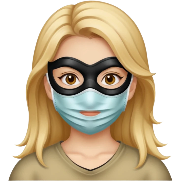 Girl with mask emoji